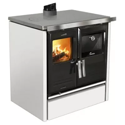 Cuisini�re � bois Etna 5T 8kW Blanc - Lacunza R�f. 3000000128466