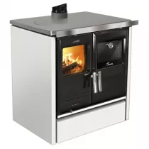 Cuisinière à bois Etna 5T 8kW Blanc - Lacunza Réf. 3000000128466