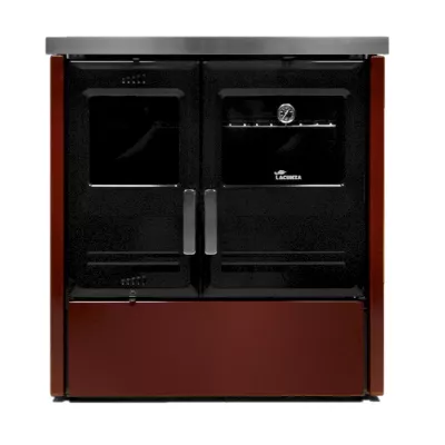 Cuisini�re � bois Etna 5T 8kW Bordeaux - Lacunza R�f. 3000000128473