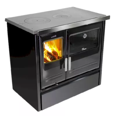 Cuisini�re � bois Etna 7T 9kW Noir - Lacunza R�f. 3000000122051