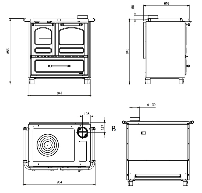 Cuisinière à bois LA NORDICA - Family 4,5 11,8kw - couleur:Cappuccino -  Cdiscount Bricolage