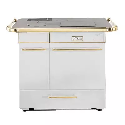 Cuisini�re � bois La Ch�telaine 11Kw coloris Blanc - Godin R�f. 240165 (remplace r�f. 6155)