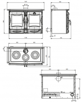 Cuisinière à bois La Nordica Alaska 7016050 12kW Noir