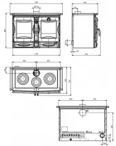 Cuisini&egrave;re &agrave; bois La Nordica Alaska 7016050 12kW Noir