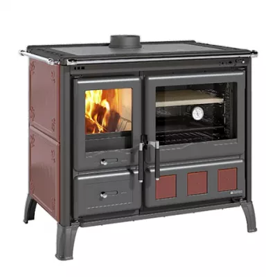 Cuisini�re � bois La Nordica Gardenia XXL Ceramica  3007200 10.5kW Bordeaux