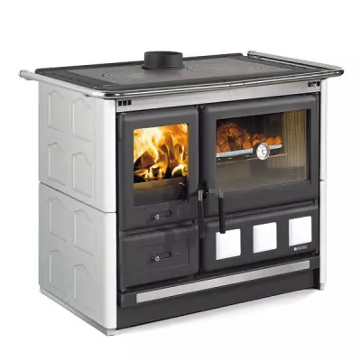 Cuisini�re � bois La Nordica Rosa XXL 5.0 7015334 11kW Maiolica Blanc