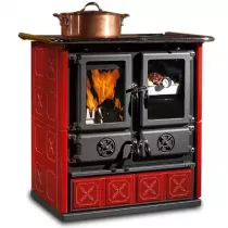 Cuisini&egrave;re &agrave; bois La Nordica Rosetta 5.0 Maiolica 7013104 7.9kW Bordeaux