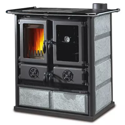 Cuisini�re � bois La Nordica Rosetta 5.0 Petra 7013103 7.9kW Pierre naturelle