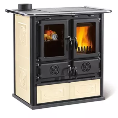 Cuisini�re � bois La Nordica Rosetta Sinistra 7013139 7.3kW Liberty Panna 