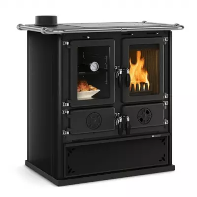Cuisini�re � bois La Nordica Rosetta Sinistra Steel 7013136 7.2kW Anthracite
