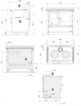 Cuisini&egrave;re &agrave; bois La Nordica Venezia 7016400 8kW Inox
