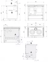 Cuisini&egrave;re &agrave; bois La Nordica Venezia 7016400 8kW Inox