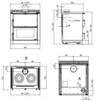 Cuisini&egrave;re &agrave; bois La Nordica Verona XXL 7016240 7kW Inox
