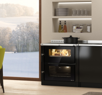 Cuisinière à bois La Nordica Verona XXL 7016250 7kW Anthracite Black