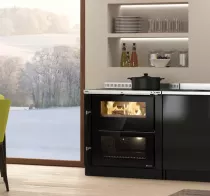 Cuisini&egrave;re &agrave; bois La Nordica Verona XXL 7016250 7kW Anthracite Black