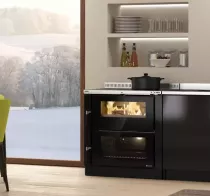 Cuisini&egrave;re &agrave; bois La Nordica Verona XXL 7016250 7kW Anthracite Black