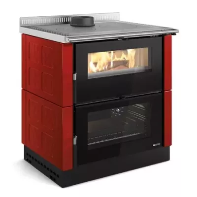 Cuisini�re � bois La Nordica Verona XXL 7016260 7kW Maiolica Bordeaux