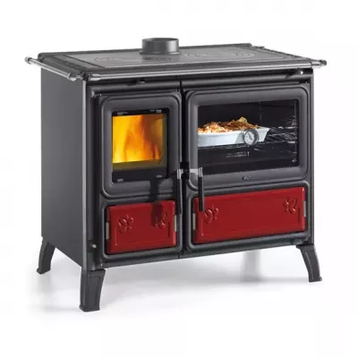 Cuisini�re � bois Milly 8.7kW Bordeaux - LA NORDICA R�f. 7018000