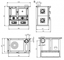 Cuisinière à bois ROSA 4.0 8.4kW Maiolica blanc Infinity - LA NORDICA Réf. 7015121