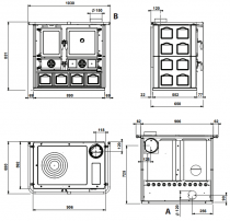 Cuisinière à bois ROSA 4.0 8.8kW Maiolica blanc Infinity - LA NORDICA Réf. 7015206