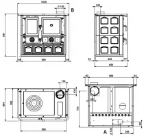 Cuisini&egrave;re &agrave; bois ROSA 4.0 8.8kW Maiolica blanc Infinity - LA NORDICA R&eacute;f. 7015206