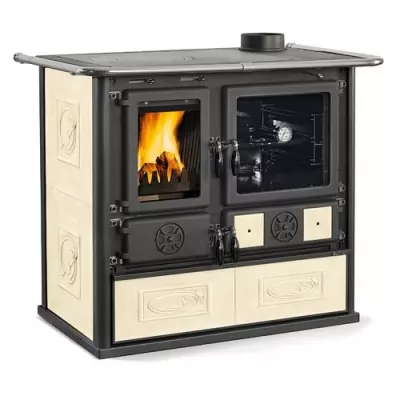 Cuisini�re � bois ROSA 5.0 8.8kW fa�ence Liberty Panna - LA NORDICA R�f. 7015201