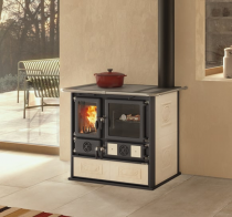 Cuisinière à bois ROSA 5.0 8.8kW faïence Liberty Panna - LA NORDICA Réf. 7015201