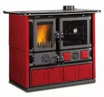 Cuisini&egrave;re &agrave; bois ROSA 5.0 8.8kW Maiolica Bordeaux - LA NORDICA R&eacute;f. 7015205
