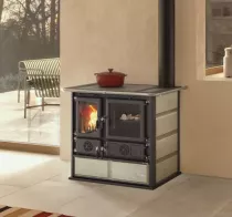 Cuisini&egrave;re &agrave; bois ROSA 5.0 8.8kW Pierre naturelle - LA NORDICA R&eacute;f. 7015210