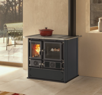 Cuisinière à bois ROSA 5.0 8.8kW Steel Noir Anthracite  - LA NORDICA Réf. 7015212