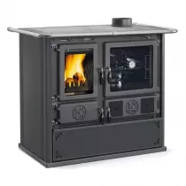 Cuisini&egrave;re &agrave; bois ROSA 5.0 8.8kW Steel Noir Anthracite  - LA NORDICA R&eacute;f. 7015212