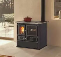 Cuisini&egrave;re &agrave; bois ROSA 5.0 8.8kW Steel Noir Anthracite  - LA NORDICA R&eacute;f. 7015212