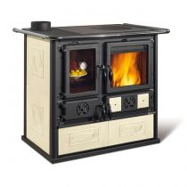 Cuisinière à bois Rosa Sinistra Reverse 8.2kW Liberty Panna - LA NORDICA Réf. 7015063