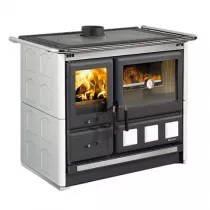 Cuisini&egrave;re &agrave; bois Rosa XXL.16 10.5kW Maiolica Blanc infinity (c&eacute;ramique) - LA NORDICA R&eacute;f. 3003721