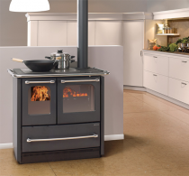 Cuisinière à bois Sovrana Easy Evo 2.0 7.5kW Noir anthracite - LA NORDICA Réf. 7014521