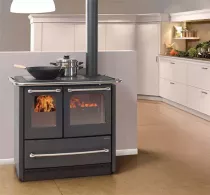 Cuisini&egrave;re &agrave; bois Sovrana Easy Evo 2.0 7.5kW Noir anthracite - LA NORDICA R&eacute;f. 7014521