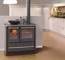 Cuisini&egrave;re &agrave; bois Sovrana Easy Evo 2.0 7.5kW Noir anthracite - LA NORDICA R&eacute;f. 7014521