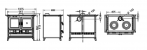 Cuisinière à bois Thermorossi Klara Evo 12.1kW Noir