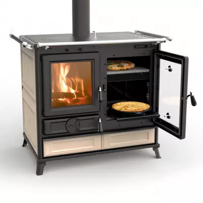 Cuisini�re � bois Thermorossi Margherita Evo 12.1kW Beige