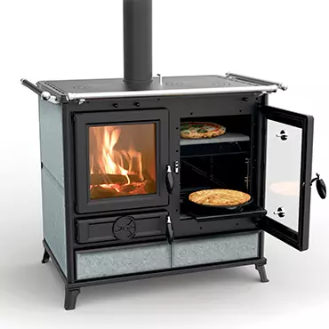 Cuisini�re � bois Thermorossi Margherita Evo Stone  12.1kW pierre Ollaire