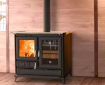Cuisini&egrave;re &agrave; bois Thermorossi Margot Evo 12.1kW Noir