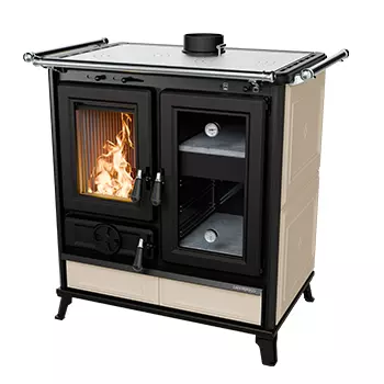 Cuisini�re � bois Thermorossi Melissa Evo Maiolica 8.2kW Bordeaux