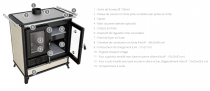 Cuisinière à bois Thermorossi Melissa Evo Maiolica 8.2kW Bordeaux