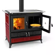 Cuisini&egrave;re &agrave; bois Thermorossi Viola Evo 12.1kW Bordeaux