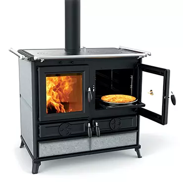 Cuisini�re � bois Thermorossi Viola Evo Stone 12.1kW pierre Ollaire