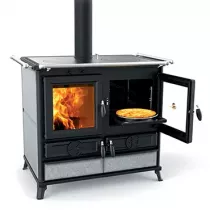 Cuisini&egrave;re &agrave; bois Thermorossi Viola Evo Stone 12.1kW pierre Ollaire