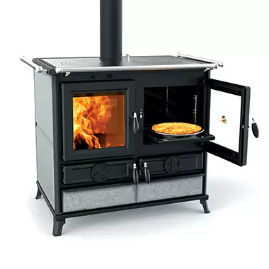 Cuisini�re � bois Thermorossi Violetta Evo 8.2kW pierre Ollaire