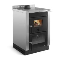 Cuisinière à bois Vicenza Evo émaillé noir anthracite - LA NORDICA Réf. 7016101