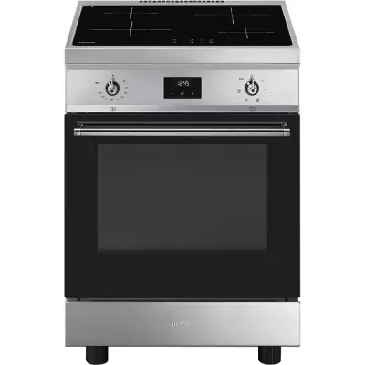Cuisini�re Concerto 60cm four multifonction Vapor Clean 70l / 4 foyers induction Inox - SMEG R�f. C6IMXT2