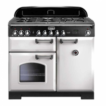 Cuisinière mixte 100cm Falcon Classic Deluxe Blanc Chromé CDL100DFCY/C-EU 3 fours électriques / 5 foyers gaz